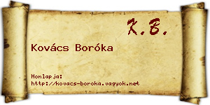 Kovács Boróka névjegykártya