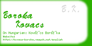 boroka kovacs business card